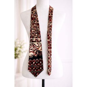Oscar de la Renta Couture Collection 100% Silk Tie – Geometric & Baroque